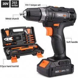 kit de herramientas para el hogar y taladro inalámbrico TACKLIFE8